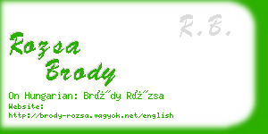 rozsa brody business card